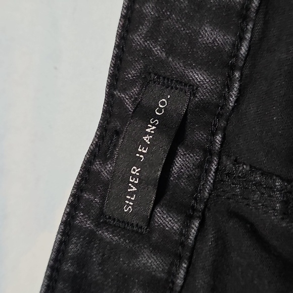 Silver Jeans Black Suki Skinny Jeans‎ Raw Hem Size 27 - Picture 3 of 6